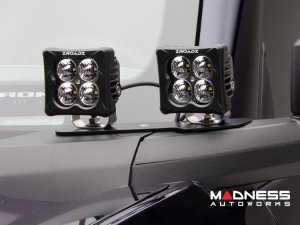 Ford Bronco Lighting Upgrade - ZROADZ - A-Pillar Quad Mount - 3in White & Amber LED Pods Ford Bronco Lighting Upgrade - ZROADZ - A-Pillar Quad Mount - 3in White & Amber LED Pods